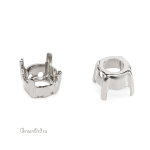 1088 Оправа для ювелирного кристалла Chaton SS39, белая бронза