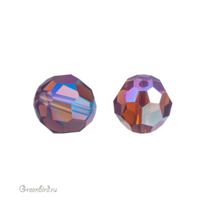 Swarovski 5000 Бусина круглая 8 мм, цикламен опал с мерцанием (#398SHIM), 1 шт.
