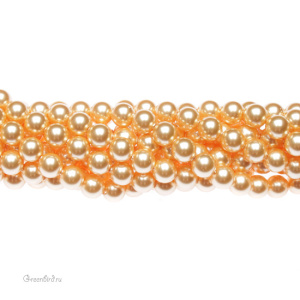 Swarovski 5810 Жемчуг 6 мм, золото (#296), уп. 20 шт.