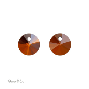 Swarovski 6428 подвеска Мини Диск 6 мм, дымчатый топаз (#1001), 1 шт.