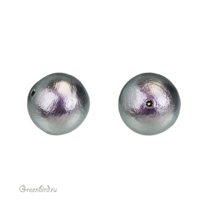 Хлопковый жемчуг 14 мм, Rich Grey, 1 шт. (#CTP001-14-RichGrey)