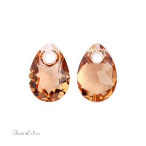 Swarovski 6433 подвеска Капля 9 мм, светлый колорадский топаз (#246), 1 шт.