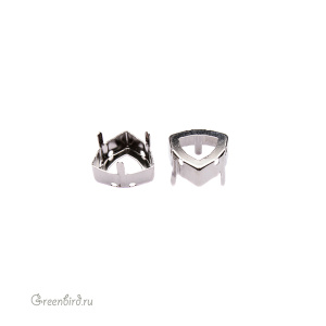 4706 Оправа для ювелирного кристалла Trilliant FS 12 мм, белая бронза