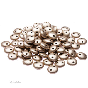 Lentil 2 отверстия 6mm, Mat. Metallic, 10 гр (#K0171JT)