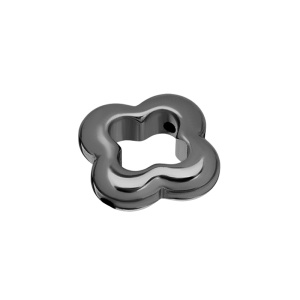 Бусина Геметин "Четырехлистник" 16 мм, цвет: никель, 1 шт (#SV-HMT-133)