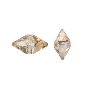 Swarovski 5747 Бусина Шип двойной 12х6 мм, золотистая дымка (#001GSHA), 1 шт.