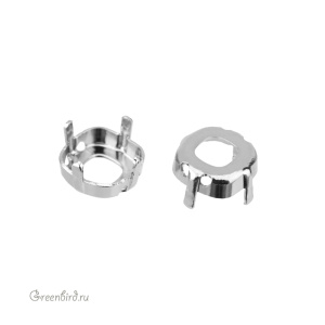 4483 Оправа для Thin Cushion Fancy Stone 8 мм, томпак/родий