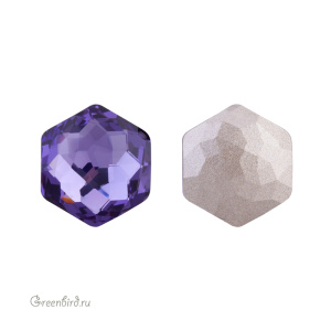 Swarovski 4683 Тонкий Гексагон 12x13,5 мм, танзанит (#539), 1 шт.