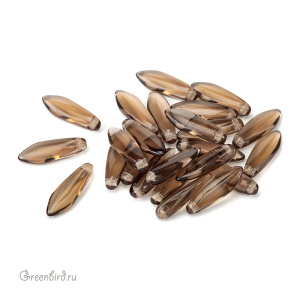 Glass Daggers 5x16mm, Smoke Topaz, 1 шт. (#10230)