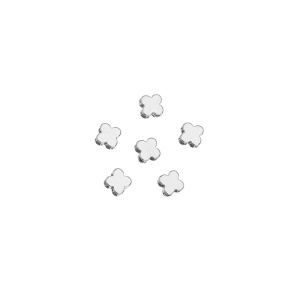 Бусина "Четырехлистник" 5 мм, родий, 1 шт. (#SV1701-Bead-30R)