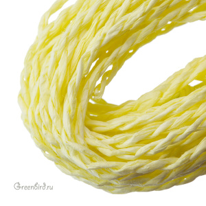 Крученая рафия, 2 мм, лайм матовый (#4362)