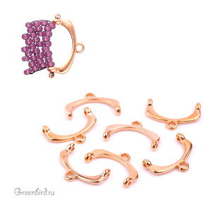 CYMBAL Концевик "Fres" для бисера 11/0, розовое золото, 1 шт. (#M11-012206-RG)