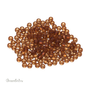 Бисер чешский Matubo цилиндрический 8/0, Ice Lined/Dark Topaz Bronze (#IL10230), 5 г