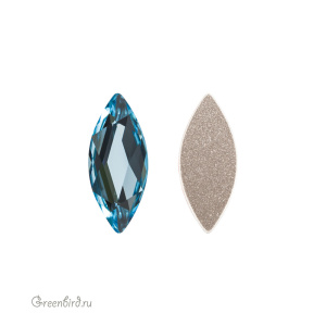 Swarovski 2201 Клеевые стразы Маркиз 14х6 мм, аквамарин (#202), 1 шт.