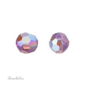 Swarovski 5000 Бусина круглая 6 мм, цикламен опал с мерцанием (#398SHIM), 1 шт.