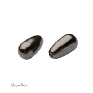 Swarovski 5816 Жемчуг полупросверленный капля 11.5x6 мм, черный (#298), 1 шт.