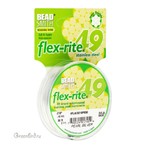 Тросик Flex-Rite 49 – 0,45 мм, жемчужно-серебристый #FL49X(018PS)30