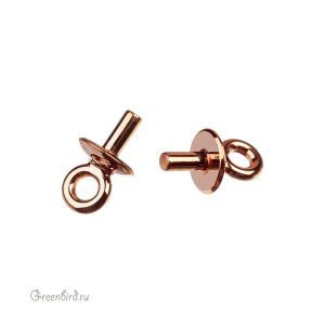 65M002 Компонент для вклеивания Classic Cap 4 мм, розовое золото, 1 шт.