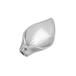 Шапочка для бусины "Лепесток", родий, 1 шт. (#CN-BM-026)