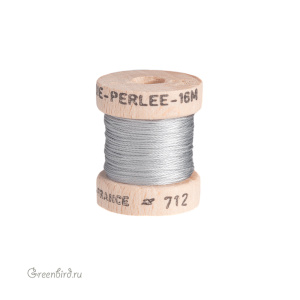 Шелковая нить AVAS Soie Perlee®, серый, 16 м (#712)