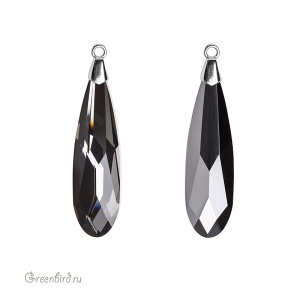 6533 подвеска Raindrop 17,5mm, родий, Silver Night (#001SINI)