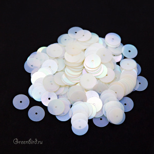 Пайетки 8мм плоские Ivory (#102)