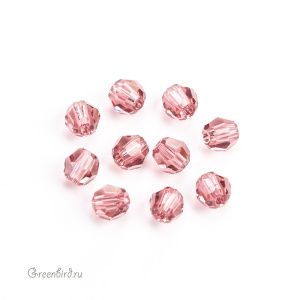 Swarovski 5000 Бусины круглые 4 мм, нежно-розовый (#257), уп. 10 шт.