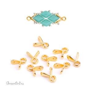 CYMBAL Концевик "Triades" для GemDuo, 24K Gold Plate, 1 шт. (#GD-012049-GP)