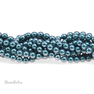 Swarovski 5810 Жемчуг 4 мм, иризирующий зеленый таити (#2004), уп. 50 шт.