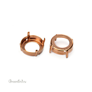 1122 Оправа для ювелирного кристалла Rivoli 18 мм, томпак