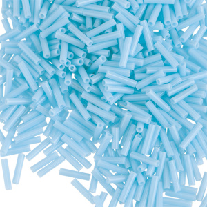 Бисер MIYUKI Slender Bugle 6 мм – Opaque Turquoise Blue (#413), 10 г