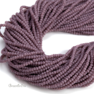 Бусины граненые рондели "Мини", пыльная роза темная, нить (#SVAB138-1)