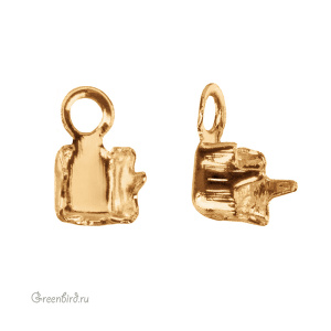 Коннектор для цепочки со стразами 4 мм, золото, 1 шт. (#SV1701-CJAZ-7G)