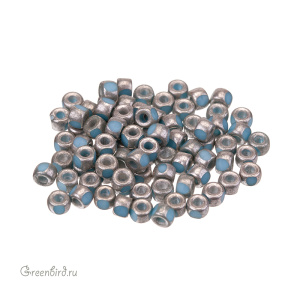 Matubo 3 Cut, 6/0, Silver Luster - Blue Turquoise, 5 гр (#TS63030)