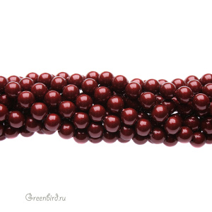 Swarovski 5810 Жемчуг 4 мм, бордовый (#538), уп. 50 шт.