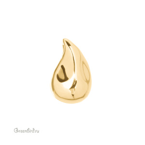 Подвеска "Капля фактурная" 25 мм, золото, 1 шт. (#SV1701-Pendant-85G)