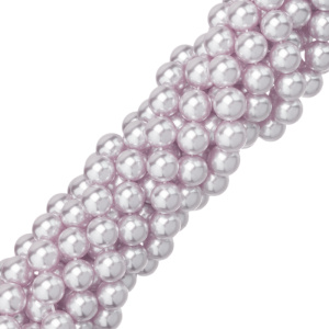 Crystalbird Жемчуг круглый 10 мм, лавандово-розовый шелк, нить (#36)
