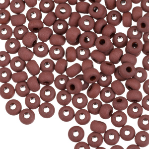 Бисер чешский PRECIOSA Czech круглый 6/0, непрозрачный матовый, Brown (#13600M), 10 г