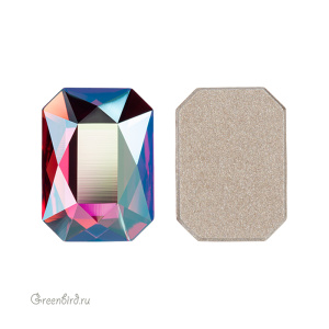 Swarovski 2602 Клеевые стразы Октагон 14х10 мм, фуксия с мерцанием (#502SHIM), 1 шт.