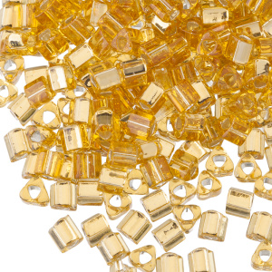 Бисер TOHO Triangle 8/0 внутреннее серебрение, топаз (#22B), 10 г