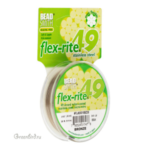 Тросик Flex-Rite 49 – 0,45 мм, бронза #FL49X(018BZ)30
