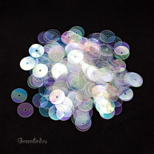 Пайетки 8мм плоские Trasparente (#101)