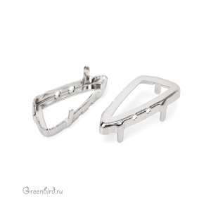 4790 Оправа для Wing Fancy Stone 23х10 мм, родий