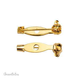 Основа для броши MIYUKI 21 мм, золото, 1 шт. (#K560-G)