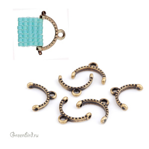 CYMBAL Концевик "Skaloti" для Delica 11/0, ант. латунь, 1 шт. (#M11-012219-AB)