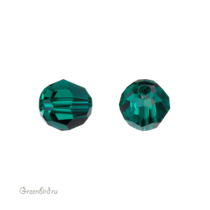 Swarovski 5000 Бусина круглая 5 мм, изумруд (#205), 1 шт.