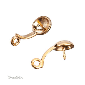 Компонент для вклеивания бусин, золото, 1 шт. (9H744), Корея