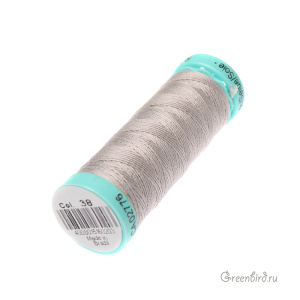 Шелковая нить Gutermann R753, 30м, светло-серый (#38)