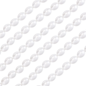 Жемчуг "Майорка" рис 12х10 мм, белый, нить (#Maj-124)