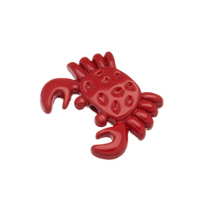 Бусина фигурная "Крабик", красный, 1 шт. (#SVABM-21)